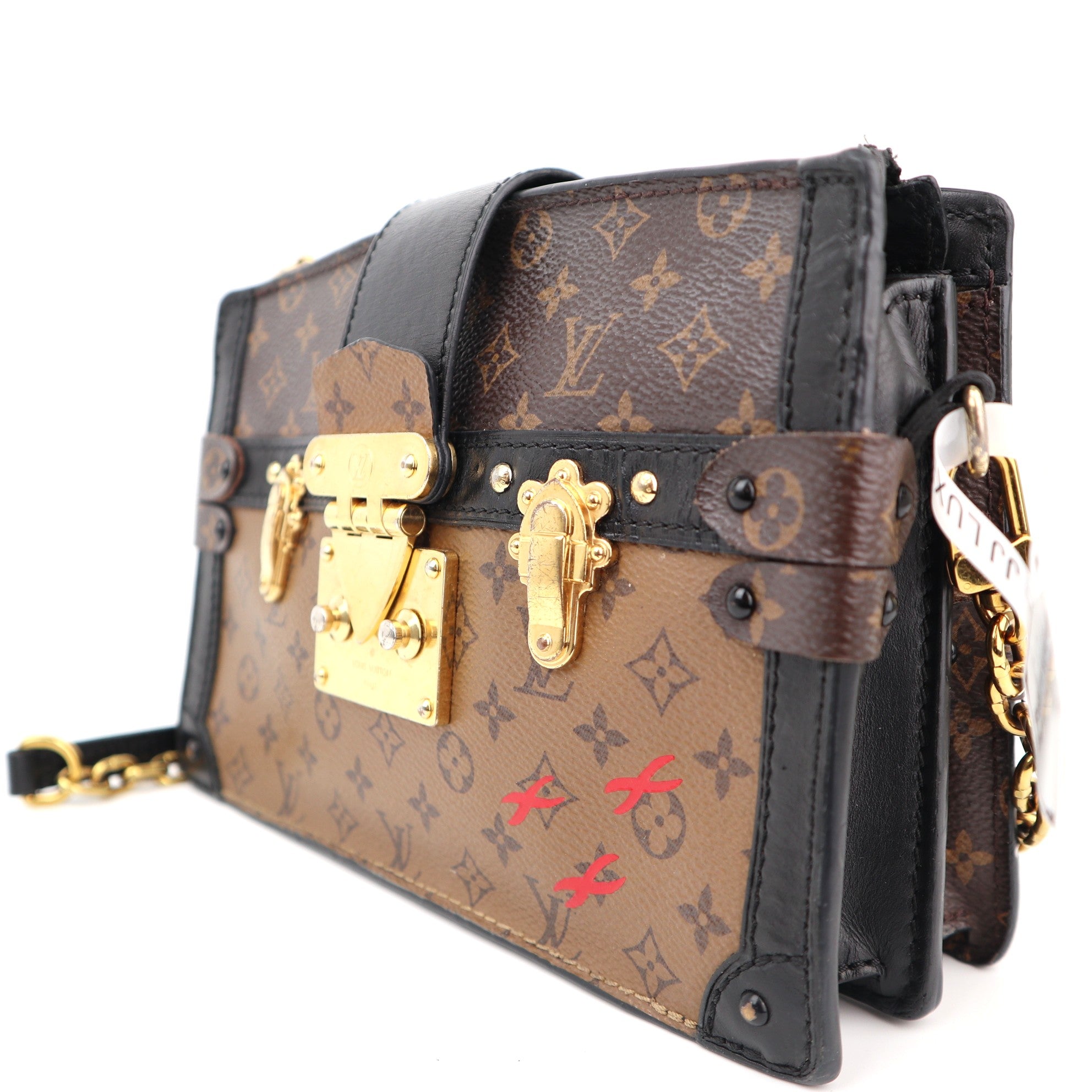 C1317 Louis Vuitton Clutch Trunk Monogram Reverse Brown-Pre Owned