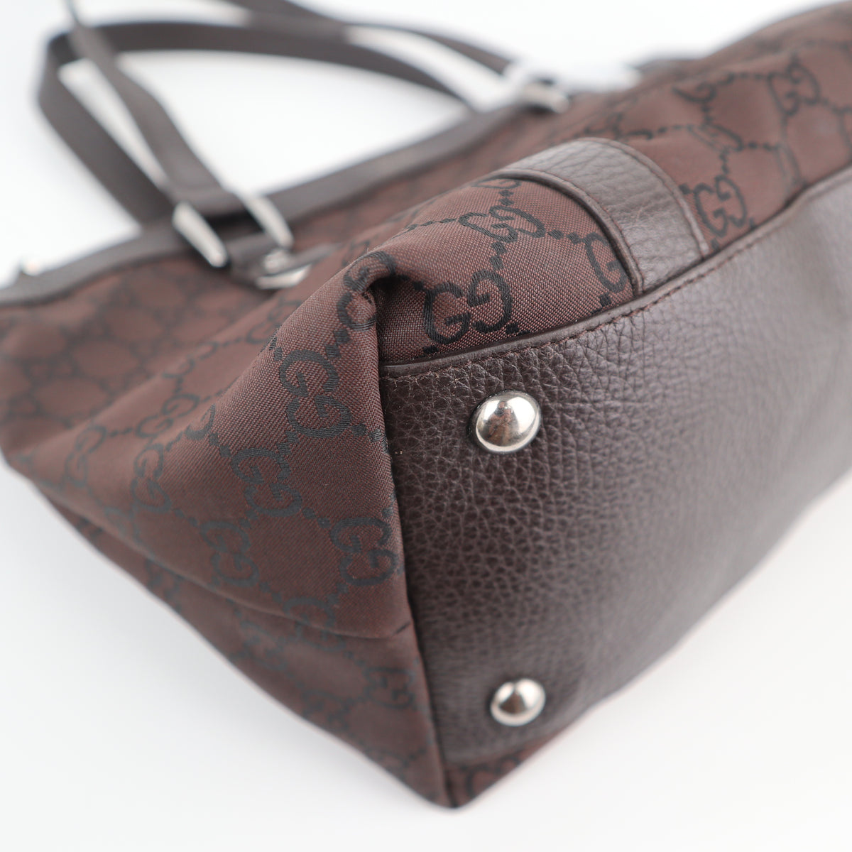 C2120 Gucci Tote Bag Abbey D-Ring | Pre-Owned Excellent Brown GG canvas