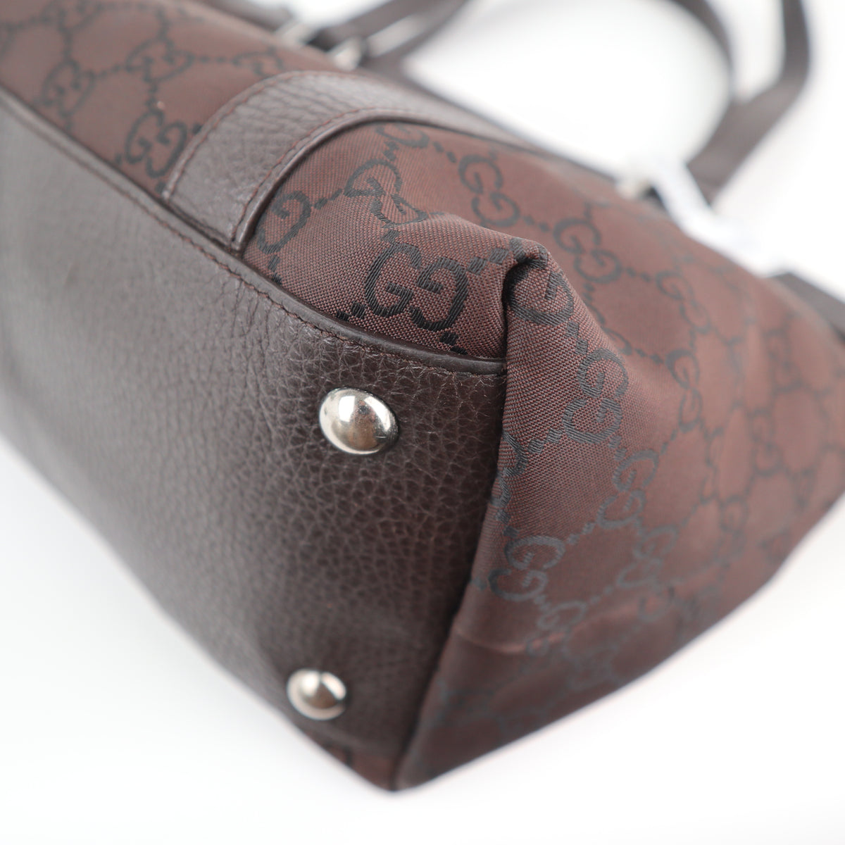 C2120 Gucci Tote Bag Abbey D-Ring | Pre-Owned Excellent Brown GG canvas