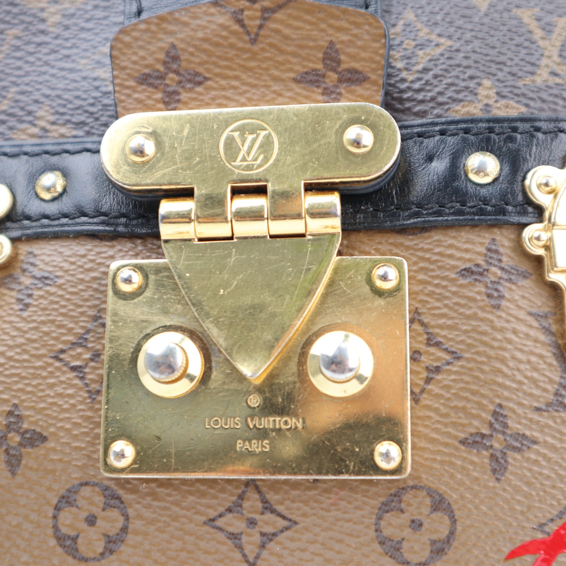 C1317 Louis Vuitton Clutch Trunk Monogram Reverse Brown-Pre Owned
