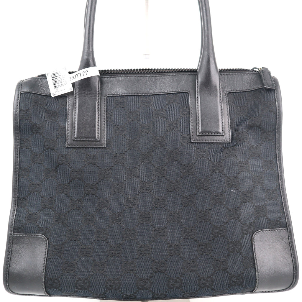 C2123 Gucci Shoulder Bag Square Tote Handbag | Pre-Owned Excellent GG canvas