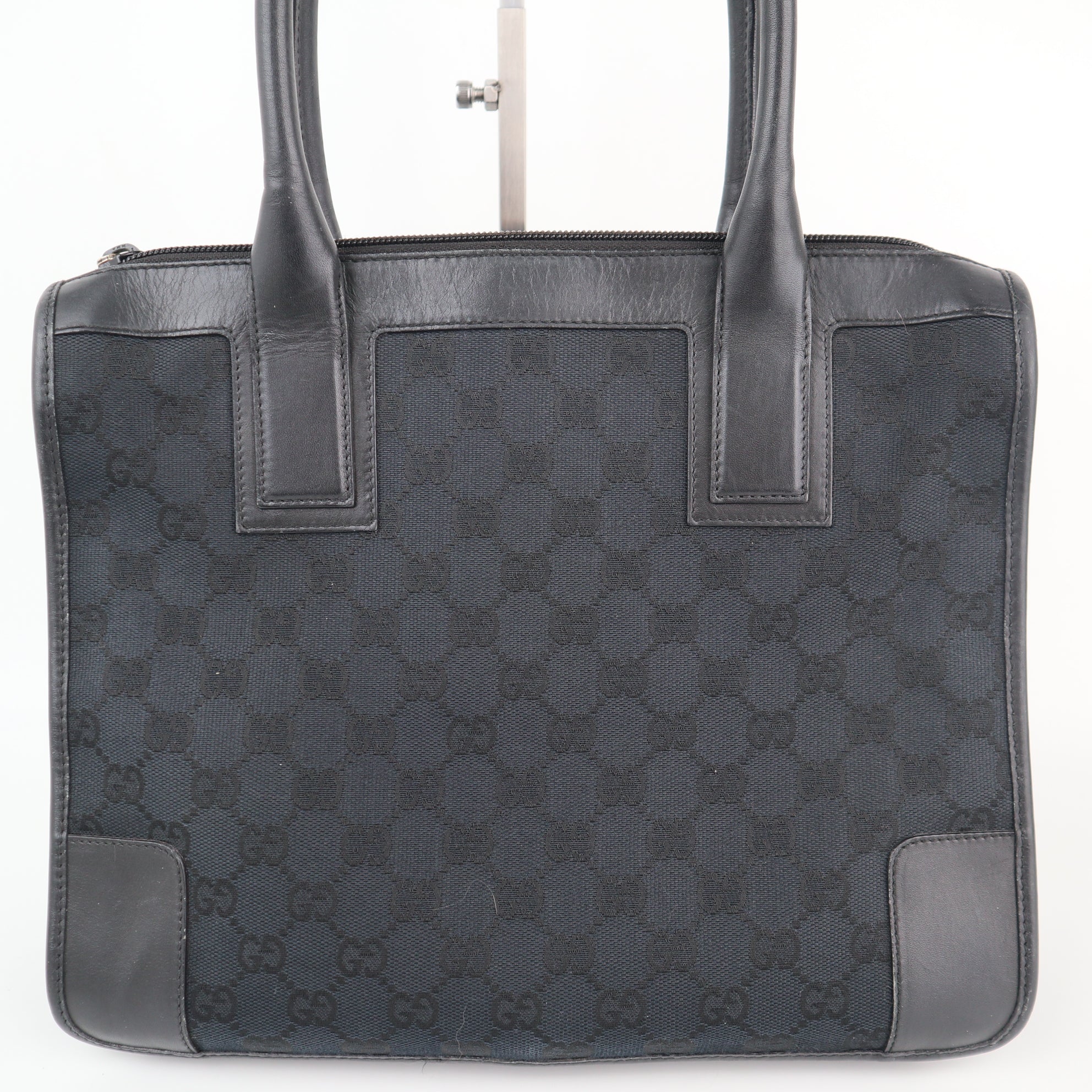 C2123 Gucci Shoulder Bag Square Tote Handbag | Pre-Owned Excellent GG canvas