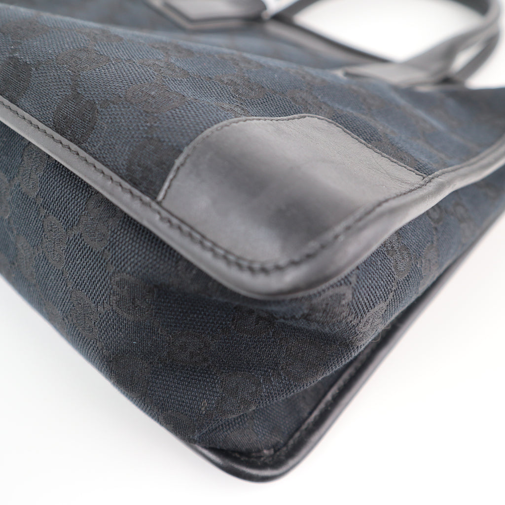 C2123 Gucci Shoulder Bag Square Tote Handbag | Pre-Owned Excellent GG canvas
