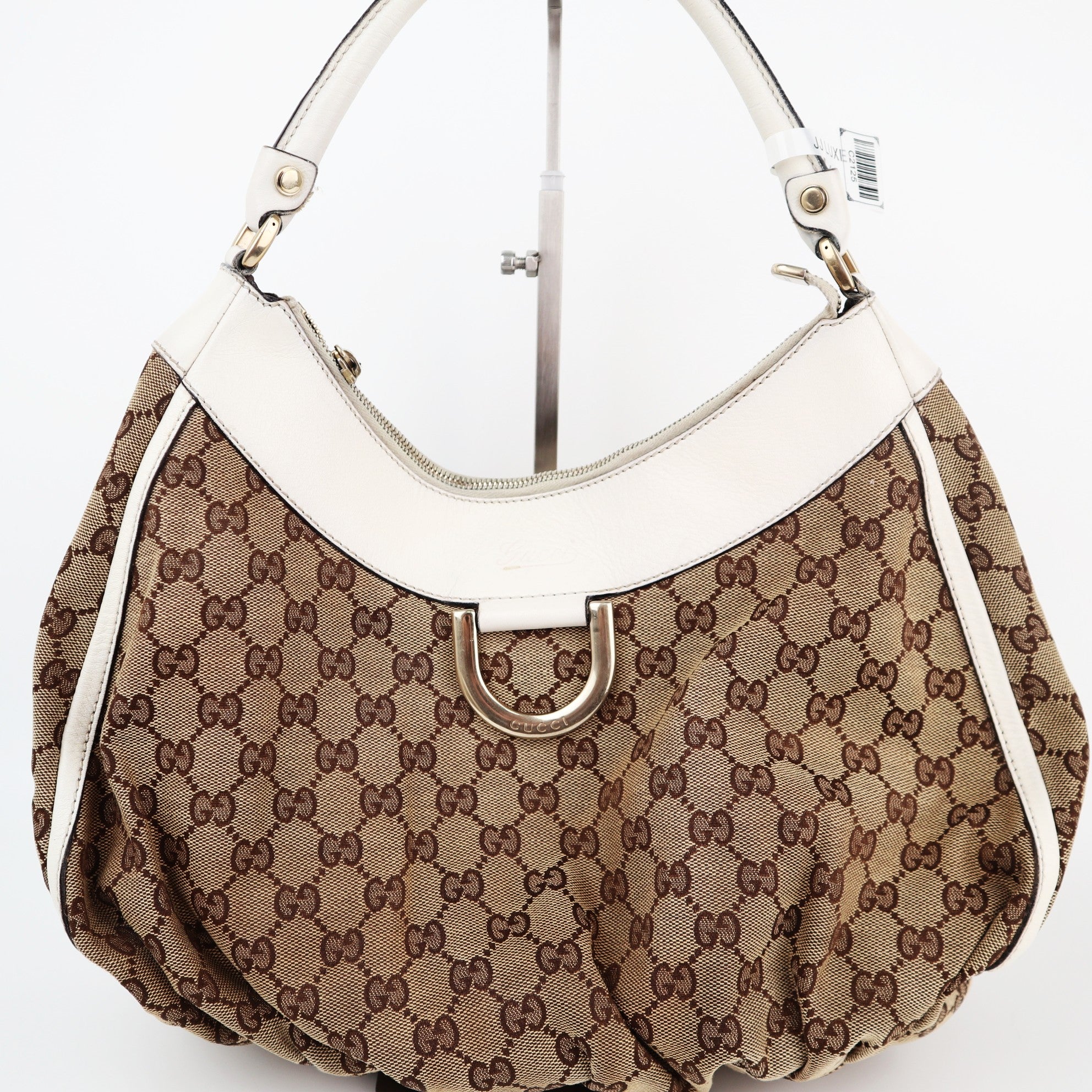 C2125 Gucci Shoulder Bag Abbey D-Ring Hobo Bag | Pre-Owned Very Good GG canvas