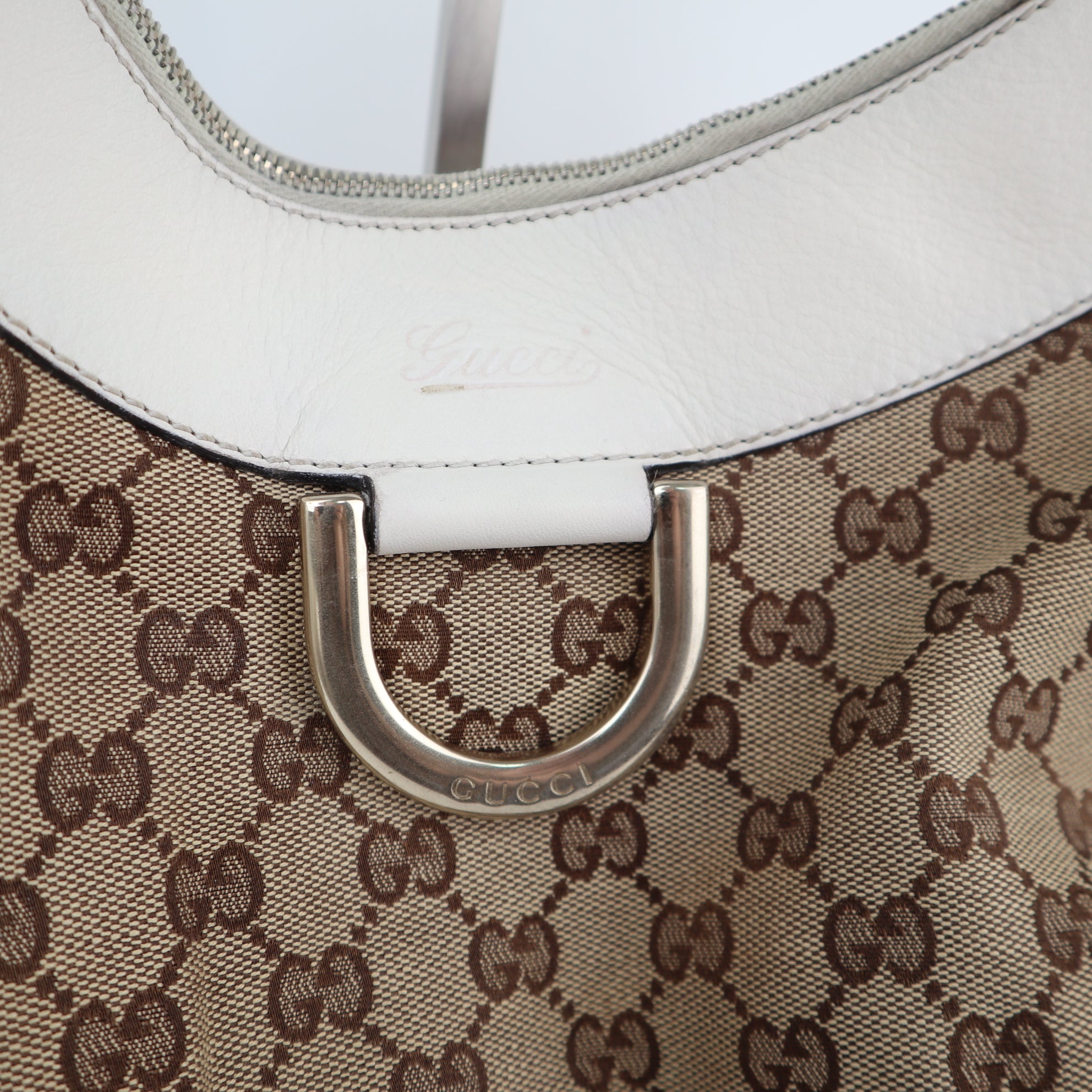 C2125 Gucci Shoulder Bag Abbey D-Ring Hobo Bag | Pre-Owned Very Good GG canvas