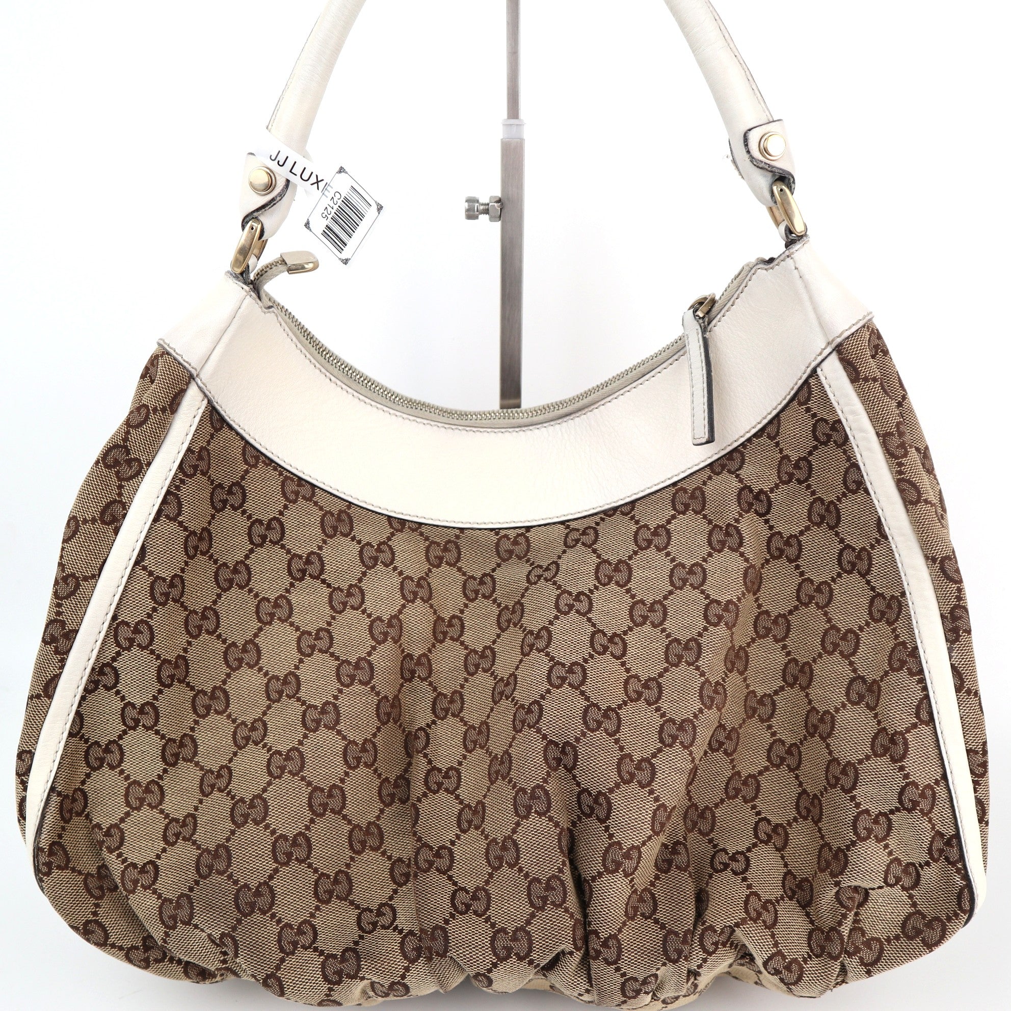 C2125 Gucci Shoulder Bag Abbey D-Ring Hobo Bag | Pre-Owned Very Good GG canvas