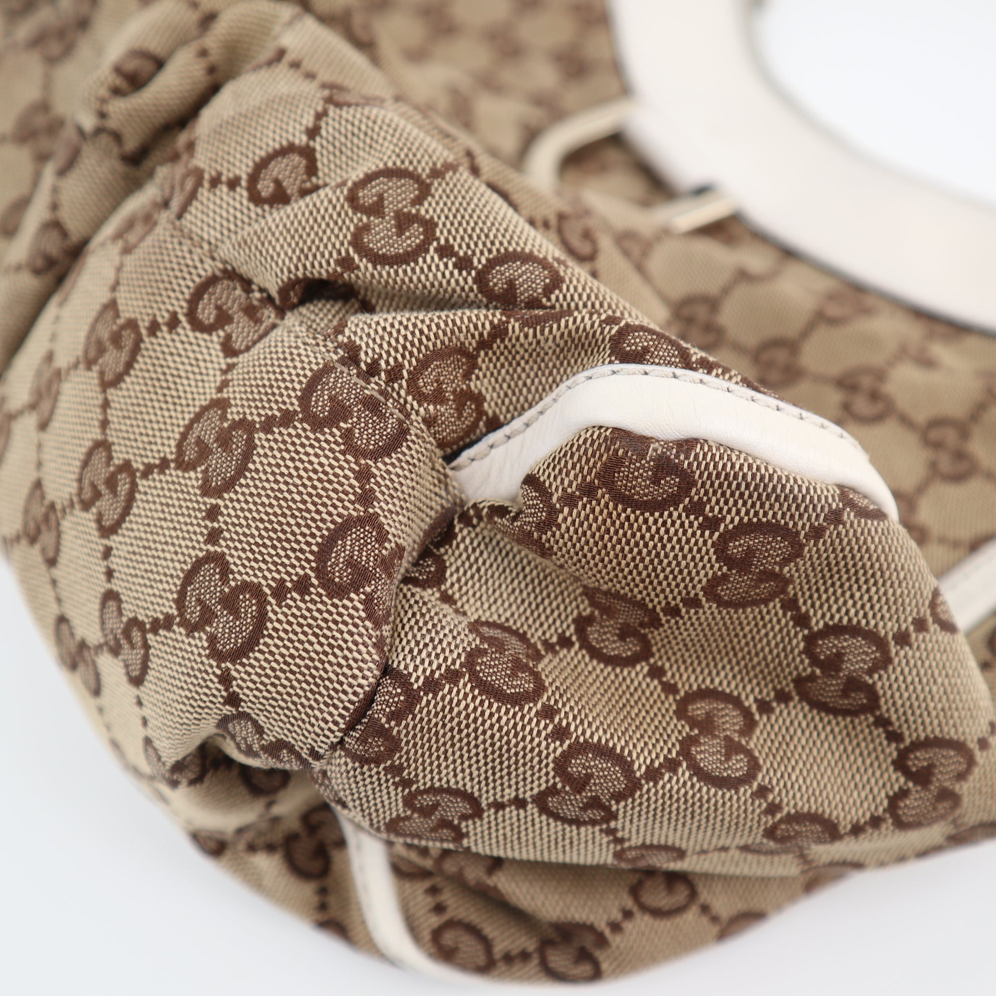 C2125 Gucci Shoulder Bag Abbey D-Ring Hobo Bag | Pre-Owned Very Good GG canvas