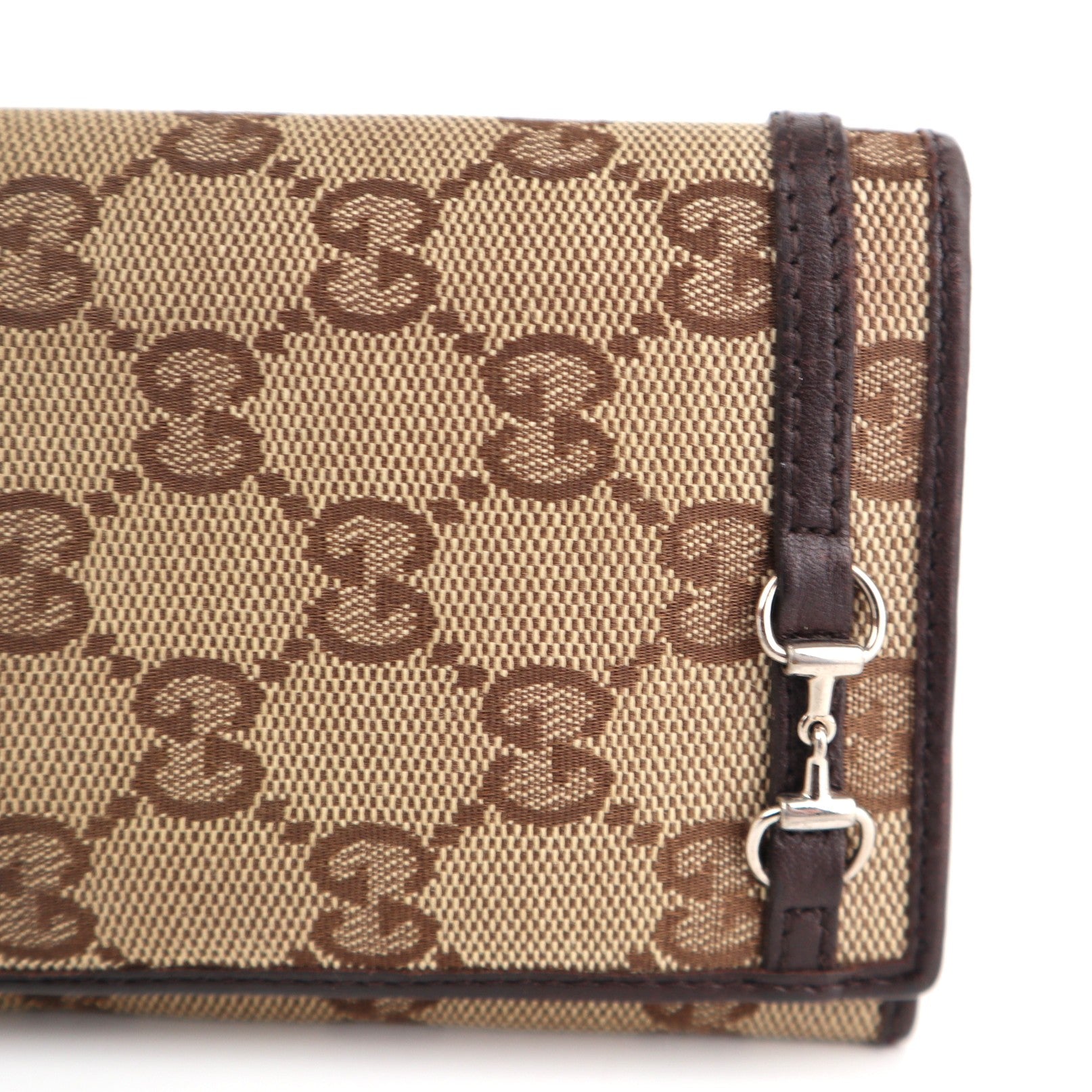 C2130 Gucci Wallet Horsebit | Pre-Owned Very Good GG canvas