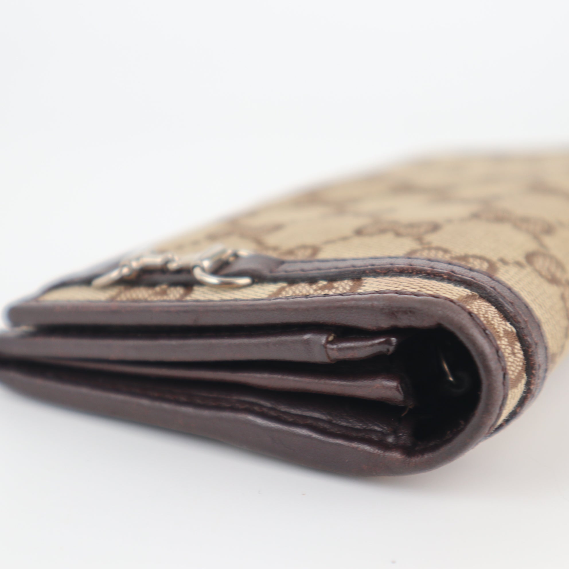 C2130 Gucci Wallet Horsebit | Pre-Owned Very Good GG canvas