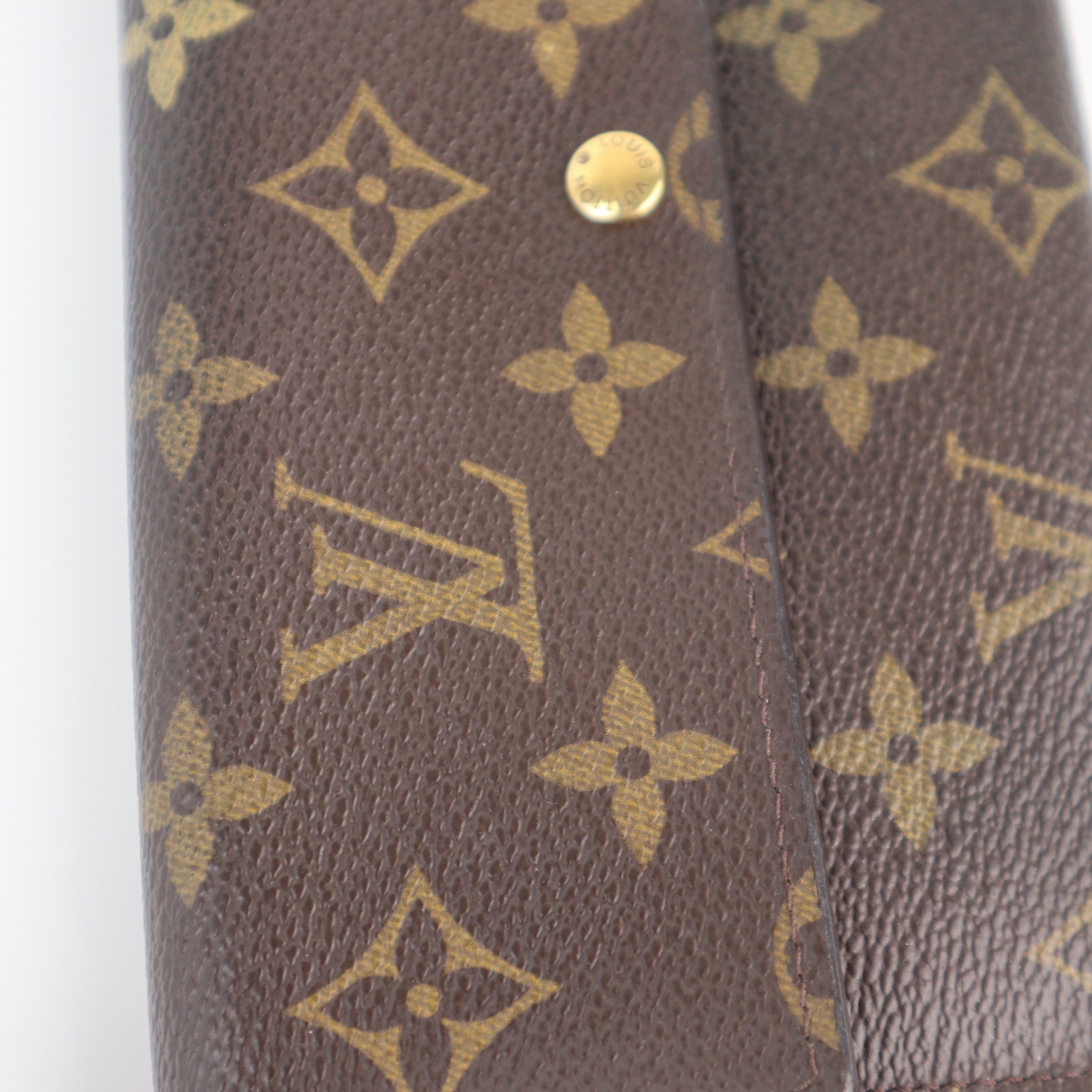 C2133 Louis Vuitton Wallet Porte Monnaie Monogram Pochette Cit Long | Pre-Owned Very Good Red Monogram canvas