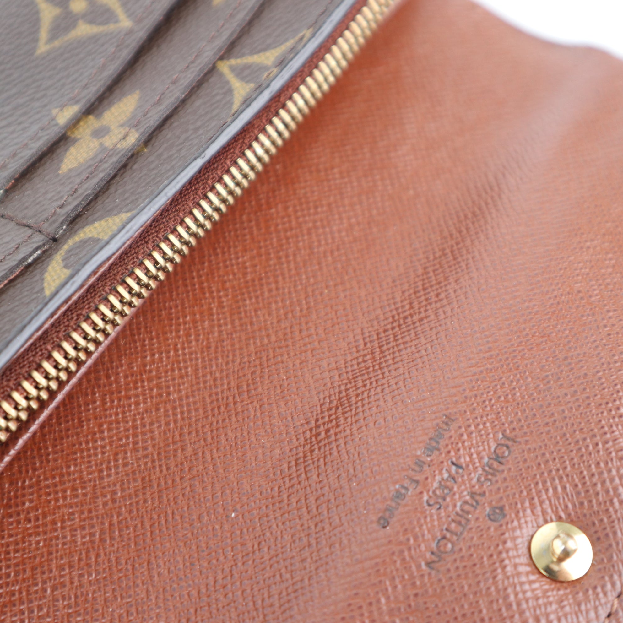 C2133 Louis Vuitton Wallet Porte Monnaie Monogram Pochette Cit Long | Pre-Owned Very Good Red Monogram canvas