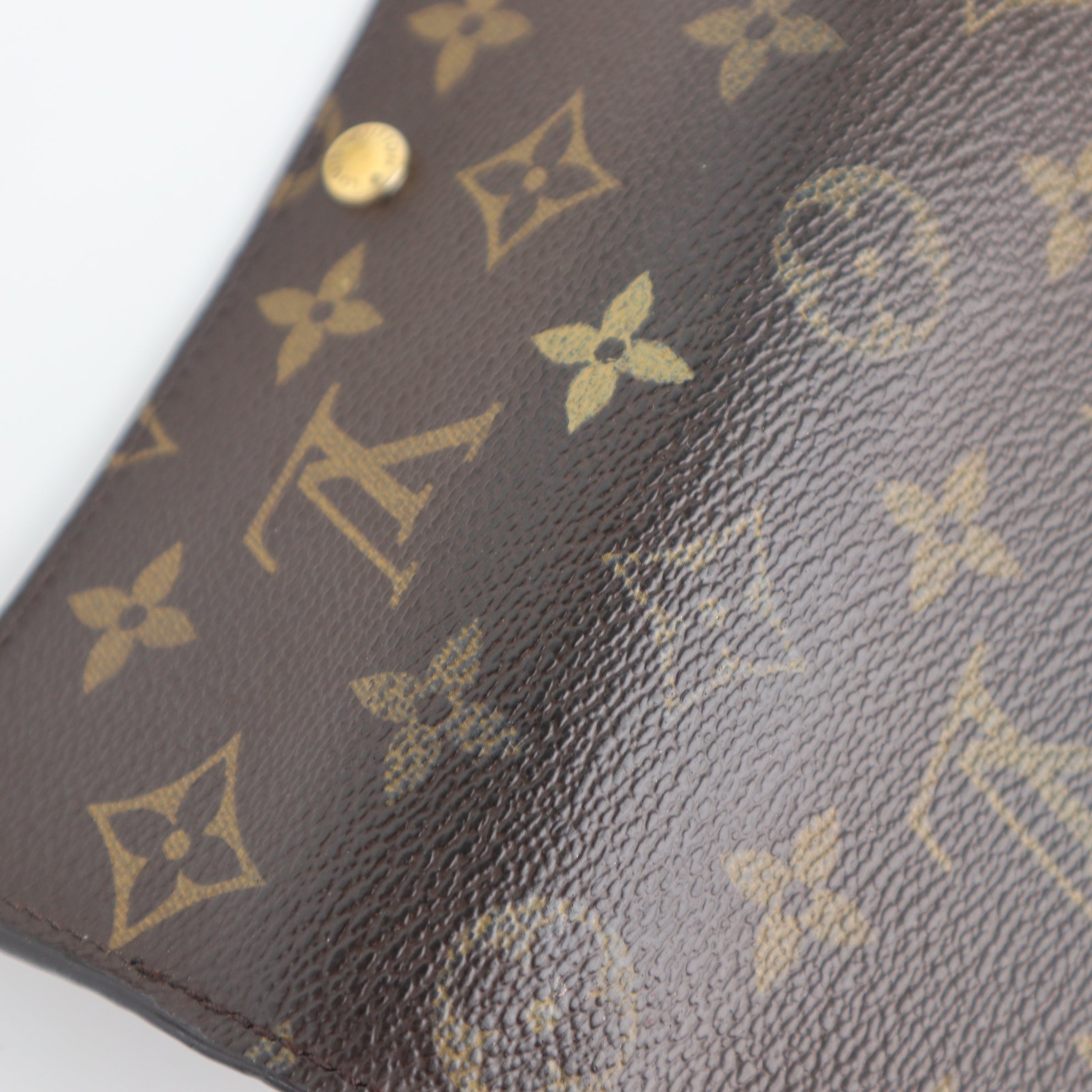 C2133 Louis Vuitton Wallet Porte Monnaie Monogram Pochette Cit Long | Pre-Owned Very Good Red Monogram canvas