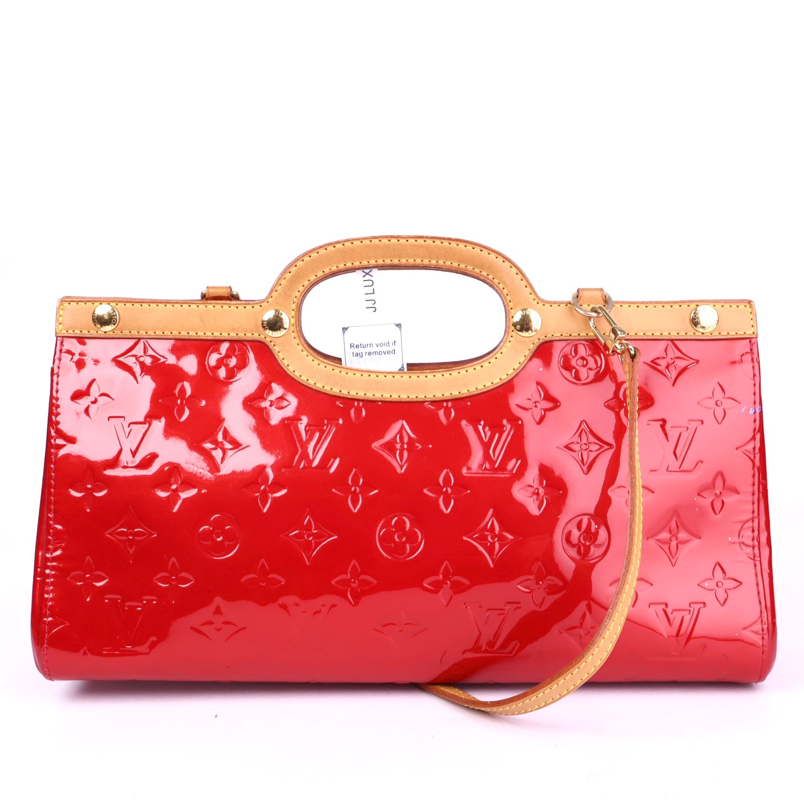 J2019 Louis Vuitton Red Monogram Vernis Roxbury Drive Bag- Pre Owned