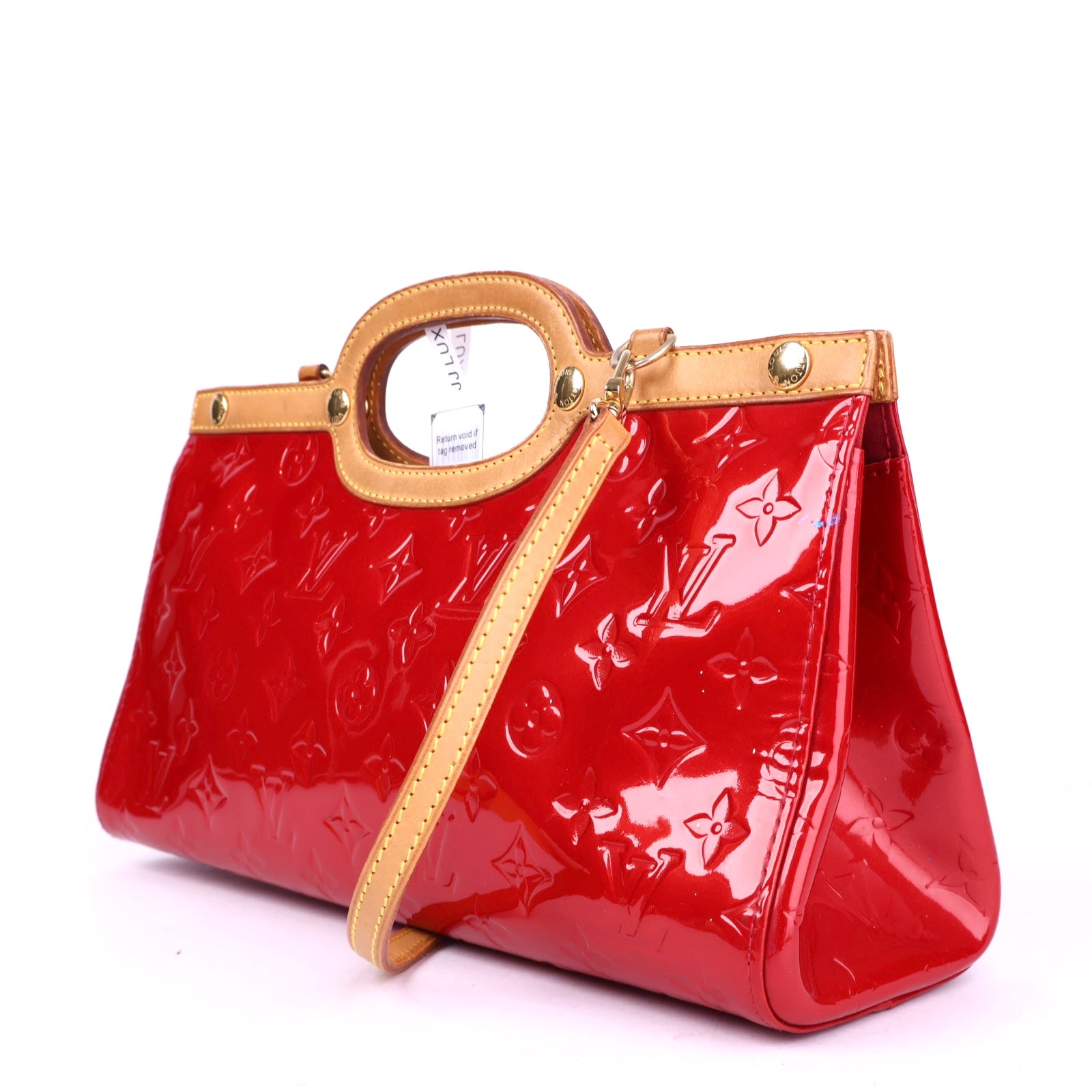 J2019 Louis Vuitton Red Monogram Vernis Roxbury Drive Bag- Pre Owned