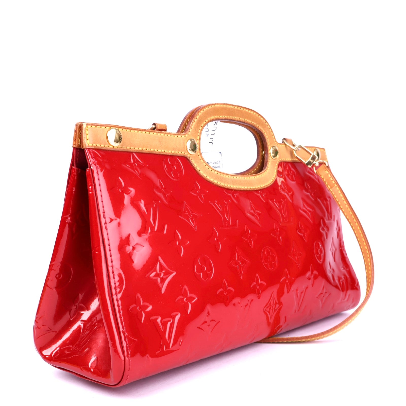 J2019 Louis Vuitton Red Monogram Vernis Roxbury Drive Bag- Pre Owned