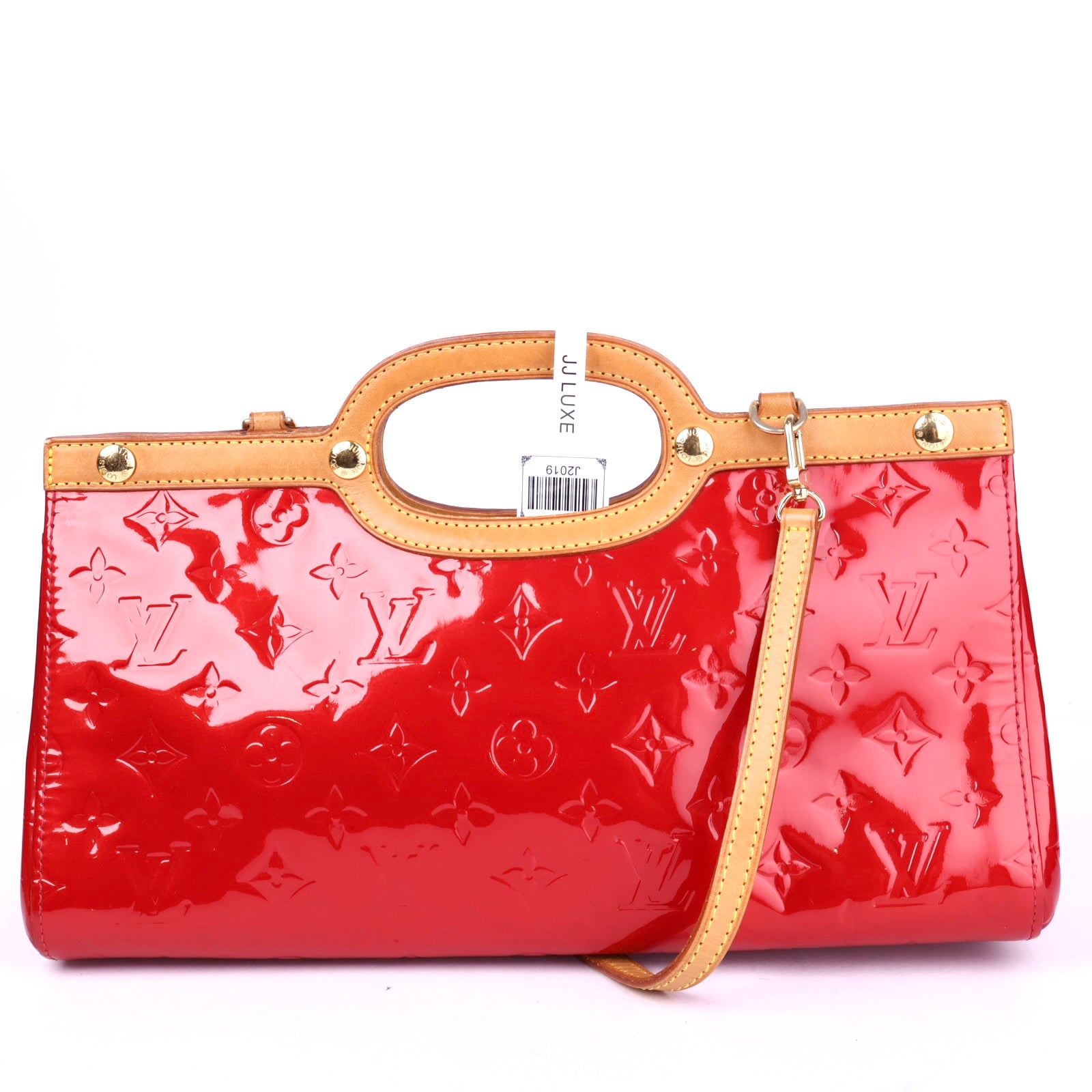 J2019 Louis Vuitton Red Monogram Vernis Roxbury Drive Bag- Pre Owned