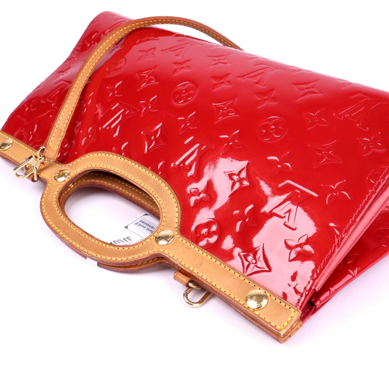 J2019 Louis Vuitton Red Monogram Vernis Roxbury Drive Bag- Pre Owned