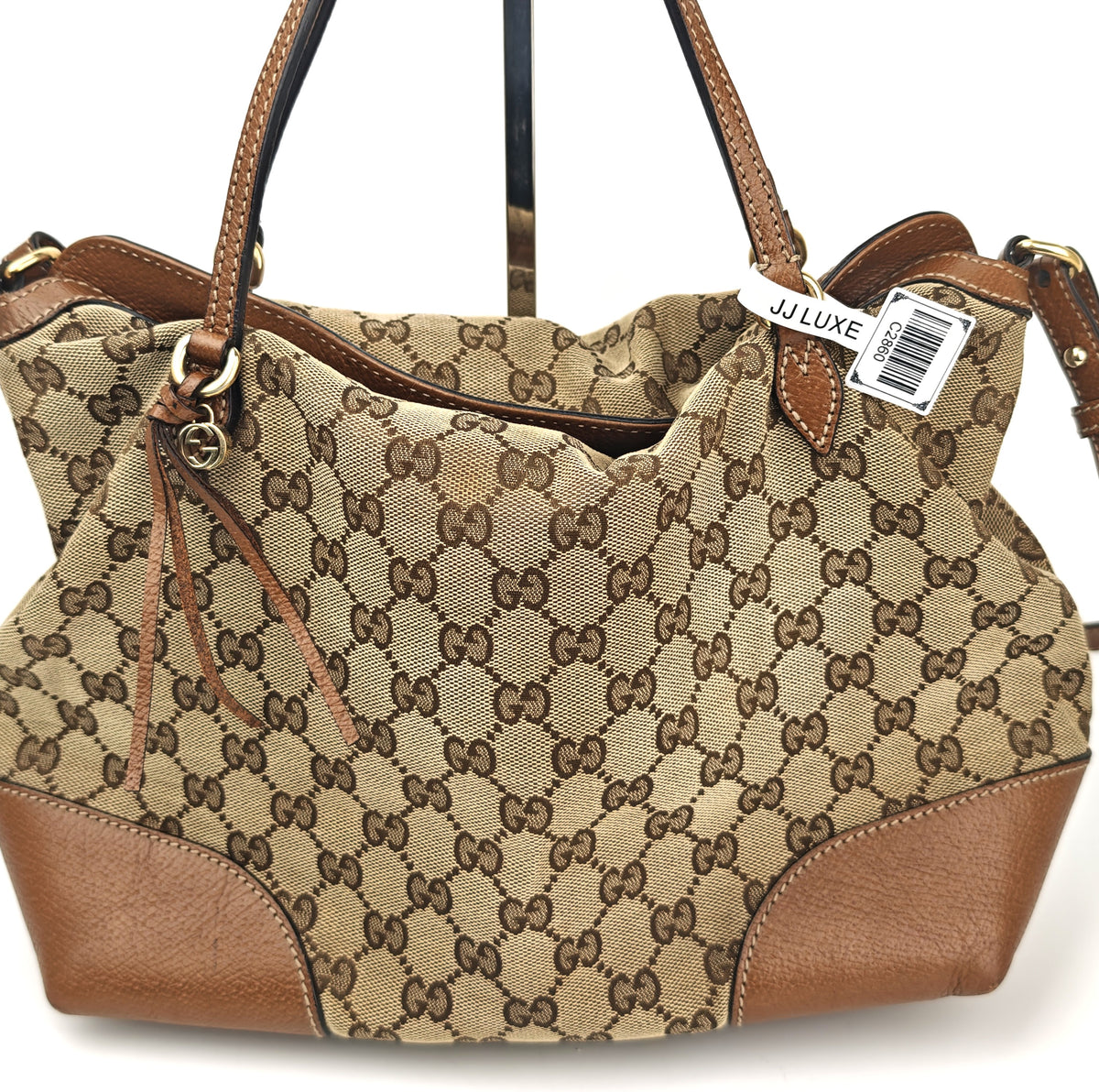 C2860 Gucci Shoulder Satchel Bag Bree GG Canvas Tote / Satchel | Pre-Owned Very Good Brown Canvas GG Monogram