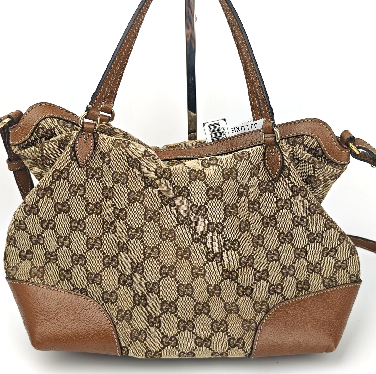 C2860 Gucci Shoulder Satchel Bag Bree GG Canvas Tote / Satchel | Pre-Owned Very Good Brown Canvas GG Monogram