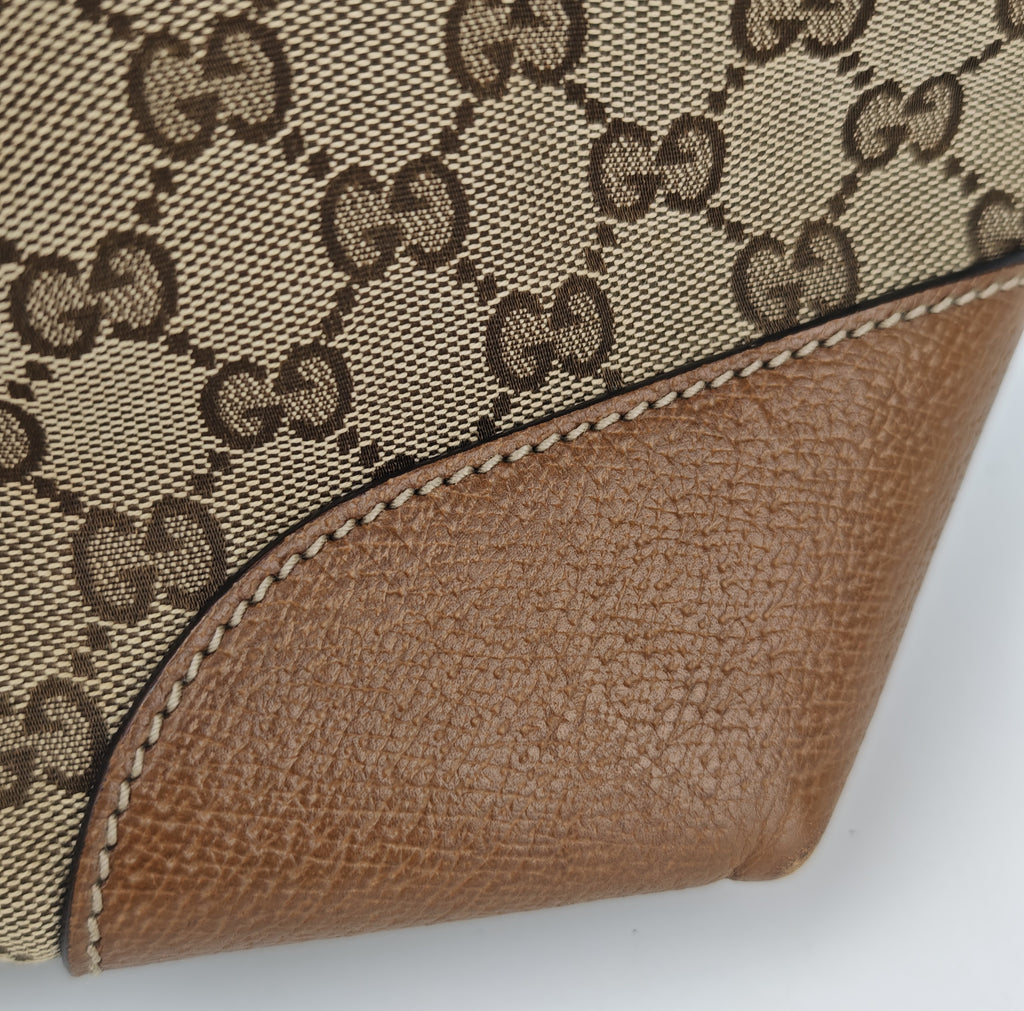 C2860 Gucci Shoulder Satchel Bag Bree GG Canvas Tote / Satchel | Pre-Owned Very Good Brown Canvas GG Monogram