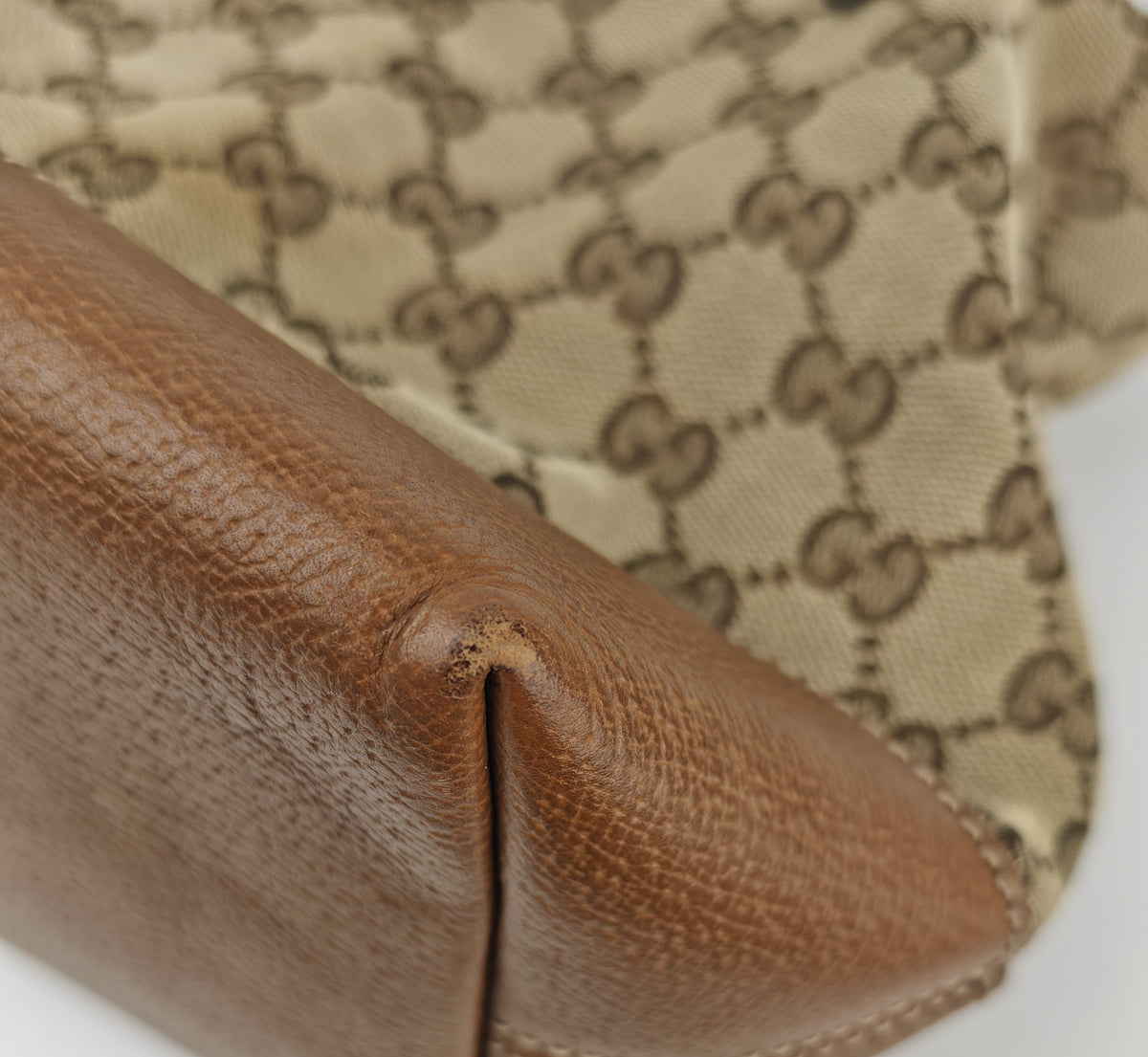 C2860 Gucci Shoulder Satchel Bag Bree GG Canvas Tote / Satchel | Pre-Owned Very Good Brown Canvas GG Monogram