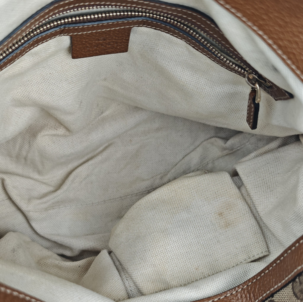 C2860 Gucci Shoulder Satchel Bag Bree GG Canvas Tote / Satchel | Pre-Owned Very Good Brown Canvas GG Monogram