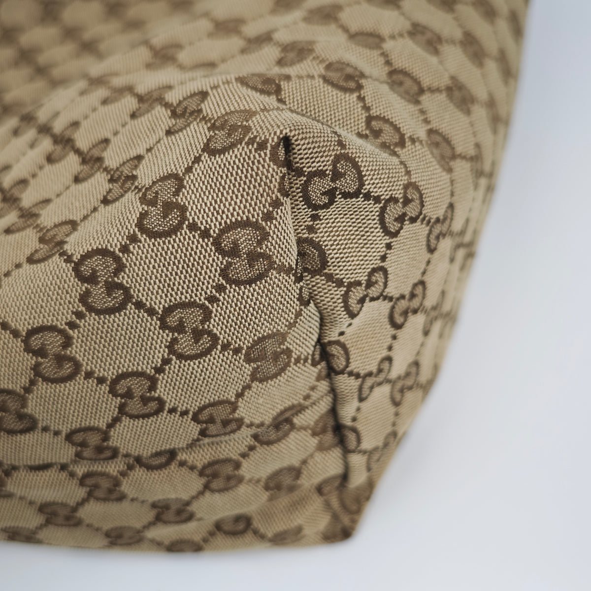 C2862 Gucci Tote Bag GG Canvas Vertical 2-Way Tote | Pre-Owned Excellent Brown Canvas GG Monogram