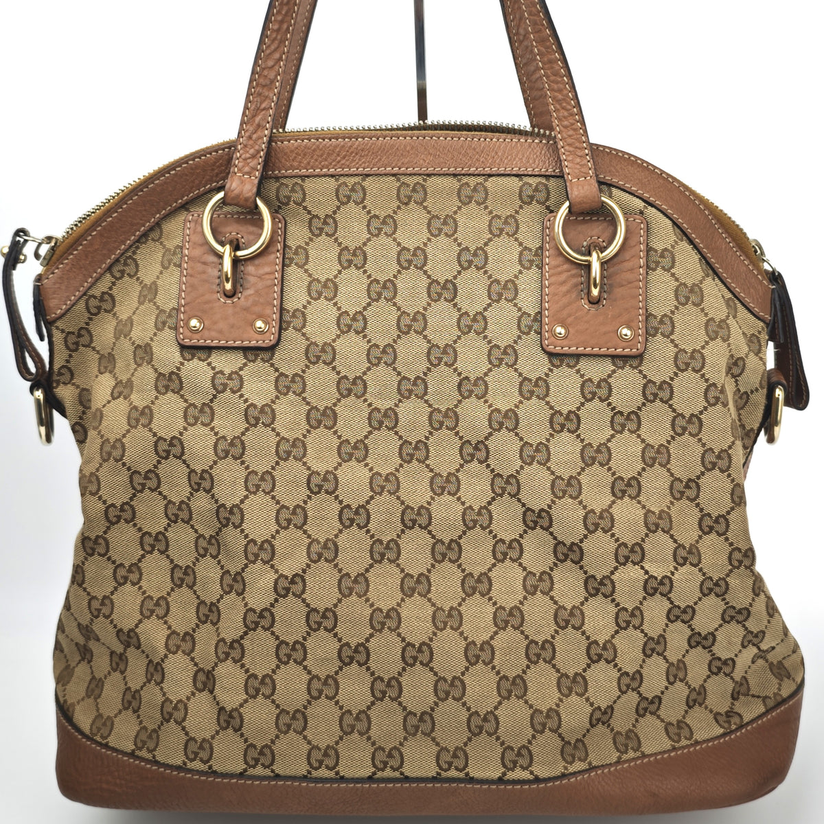 C2863 Gucci Shoulder Bag Sukey GG Canvas Medium Tote/Dome Bag | Pre-Owned Very Good Brown Canvas GG Monogram