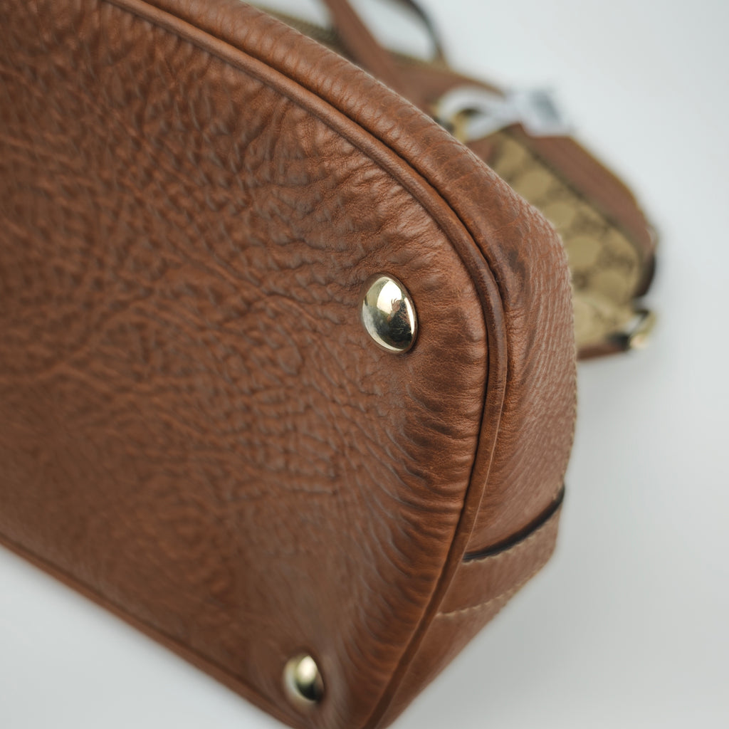 C2863 Gucci Shoulder Bag Sukey GG Canvas Medium Tote/Dome Bag | Pre-Owned Very Good Brown Canvas GG Monogram