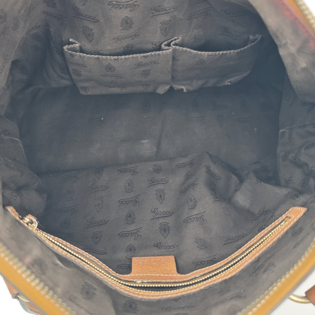 C2863 Gucci Shoulder Bag Sukey GG Canvas Medium Tote/Dome Bag | Pre-Owned Very Good Brown Canvas GG Monogram