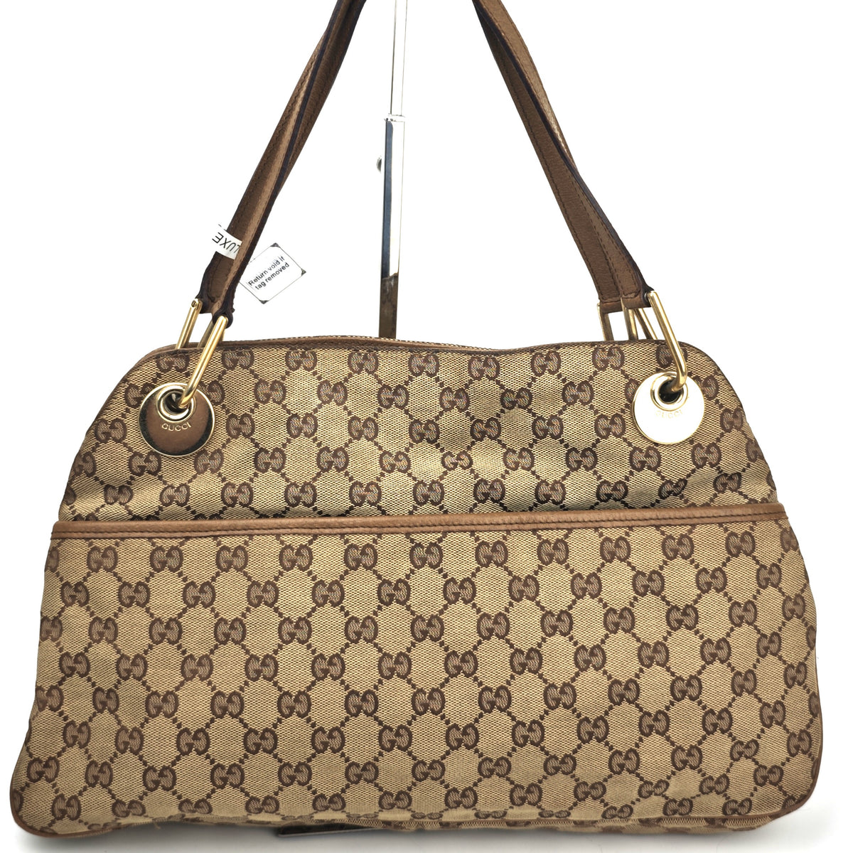 C2864 Gucci Shoulder Bag GG Canvas Eclipse Shoulder Tote Bag | Pre-Owned Very Good Brown Canvas GG Monogram