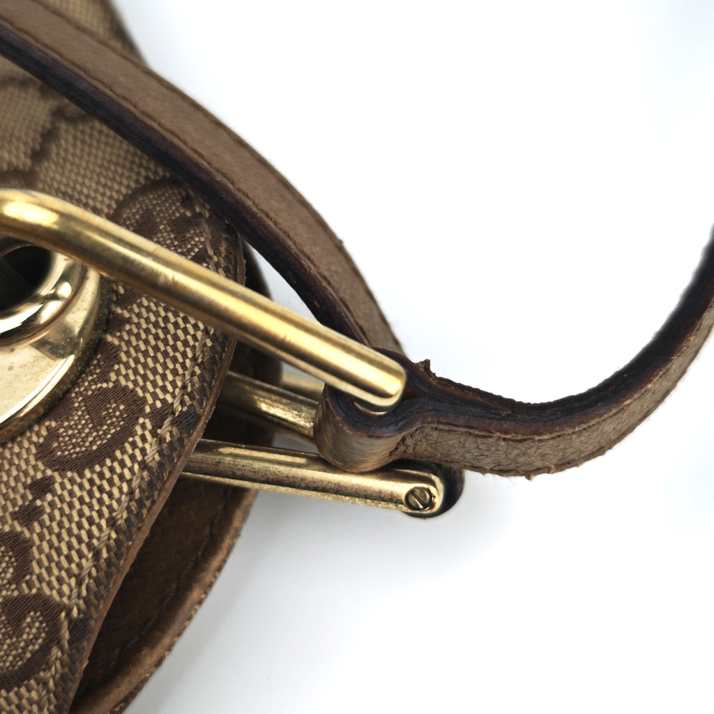 C2864 Gucci Shoulder Bag GG Canvas Eclipse Shoulder Tote Bag | Pre-Owned Very Good Brown Canvas GG Monogram