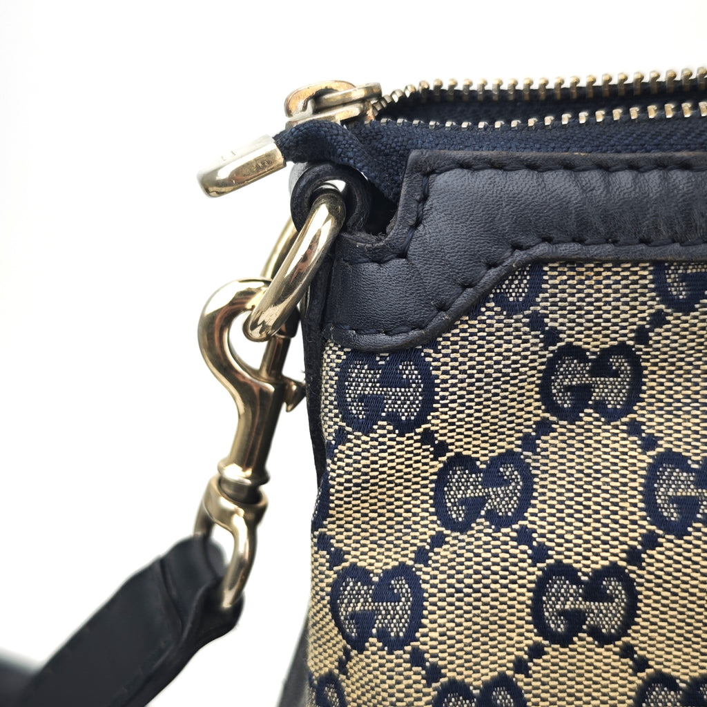C2866 Gucci Top Handle Bag GG Canvas Vintage Web Top Handle Bag | Pre-Owned Very Good Brown Canvas GG Monogram