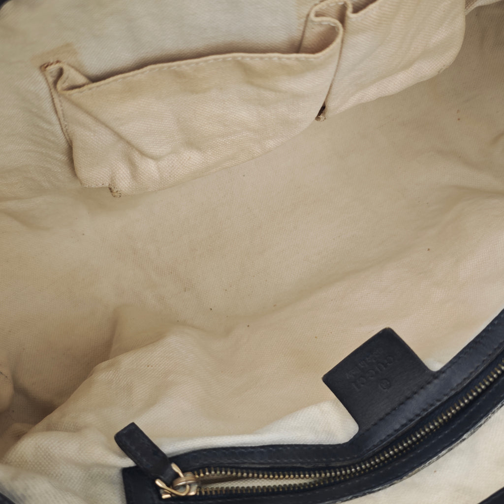 C2866 Gucci Top Handle Bag GG Canvas Vintage Web Top Handle Bag | Pre-Owned Very Good Brown Canvas GG Monogram