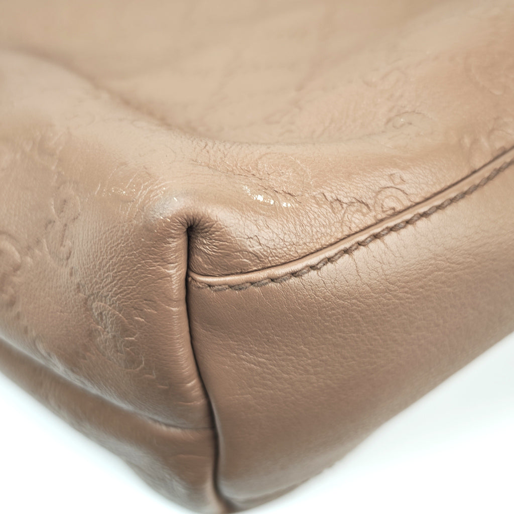 C2867 Gucci Tote Bag Guccissima Joy Tote | Pre-Owned Very Good Brown Leather Guccissima