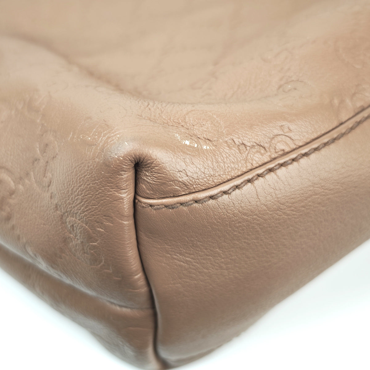 C2867 Gucci Tote Bag Guccissima Joy Tote | Pre-Owned Very Good Brown Leather Guccissima