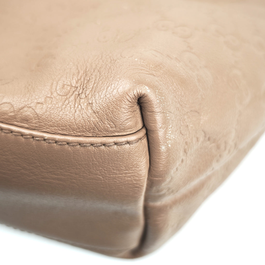 C2867 Gucci Tote Bag Guccissima Joy Tote | Pre-Owned Very Good Brown Leather Guccissima