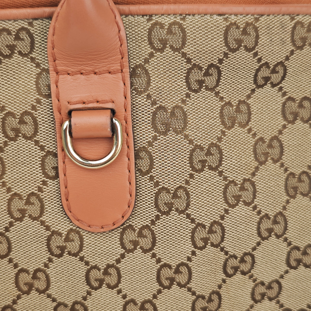 C2870 Gucci Shoulder Satchel Bag GG Canvas Heart Bit Satchel | Pre-Owned Very Good Brown Canvas GG Monogram, Heart