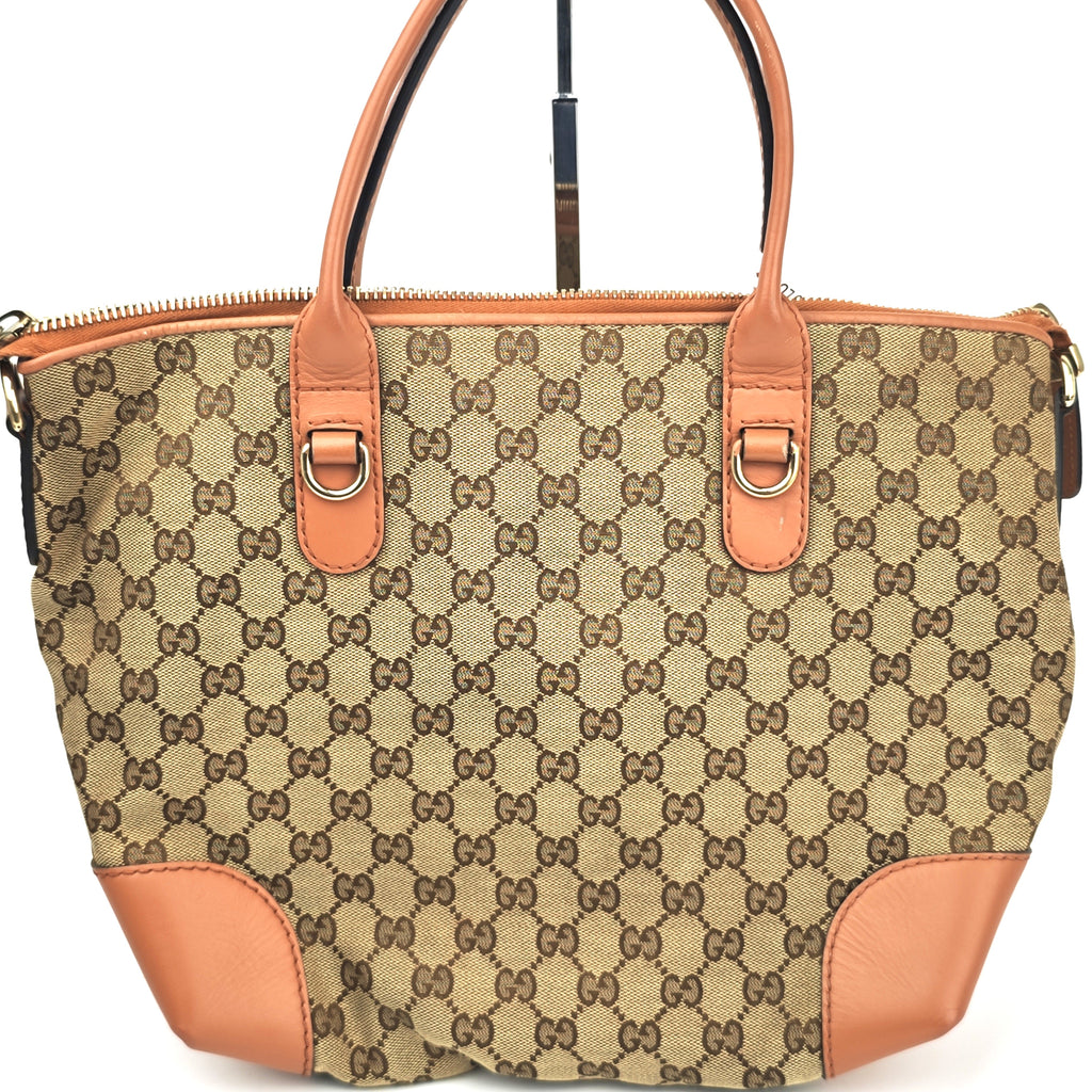 C2870 Gucci Shoulder Satchel Bag GG Canvas Heart Bit Satchel | Pre-Owned Very Good Brown Canvas GG Monogram, Heart