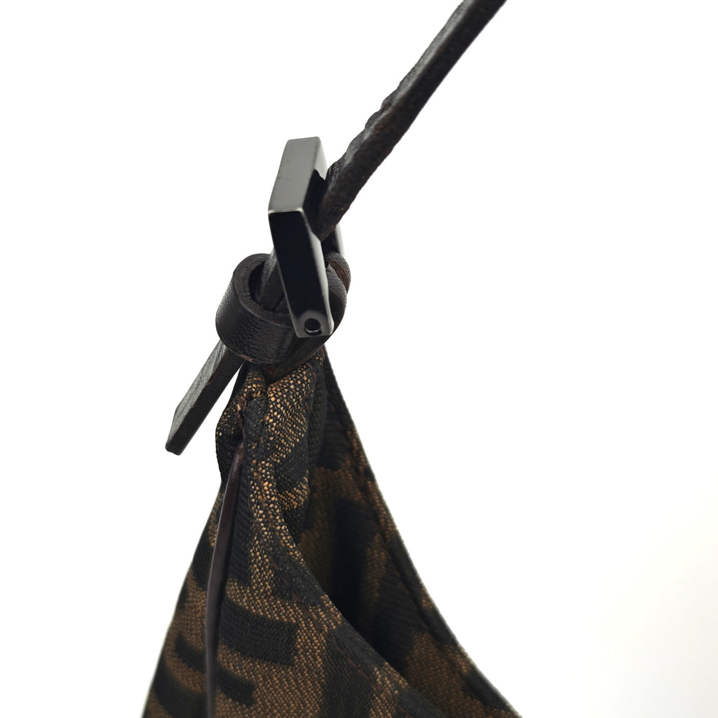 C2874 Fendi Shoulder Bag Zucca Canvas Olock / Croissant Bag | Pre-Owned Very Good Brown Zucca Canvas