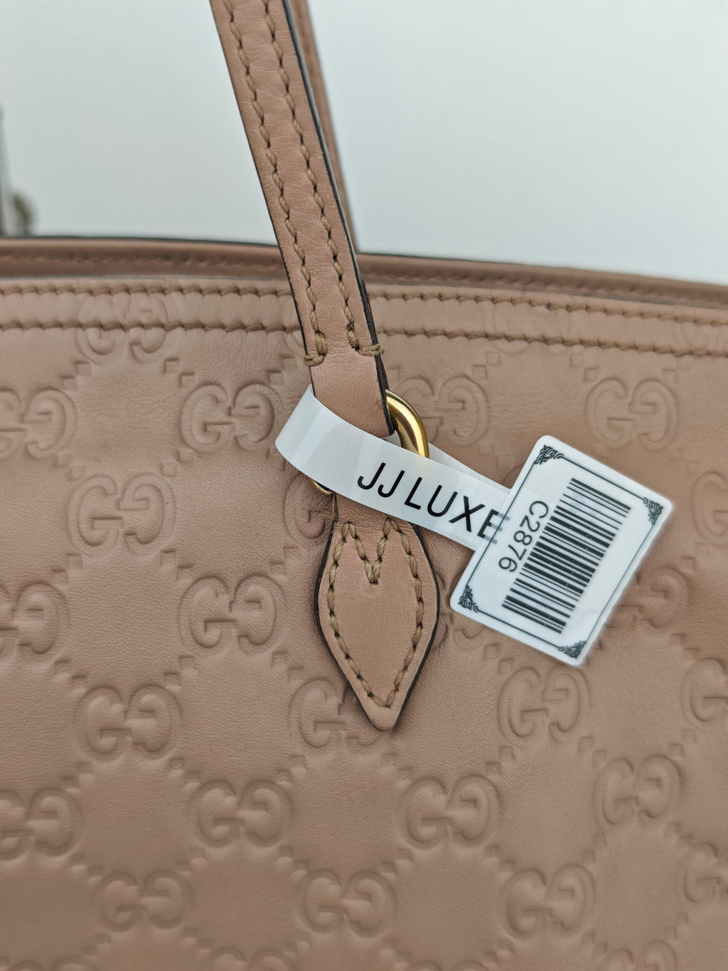 C2876 Gucci Tote Bag Guccissima Bree Tote | Pre-Owned Very Good Brown Guccissima Leather
