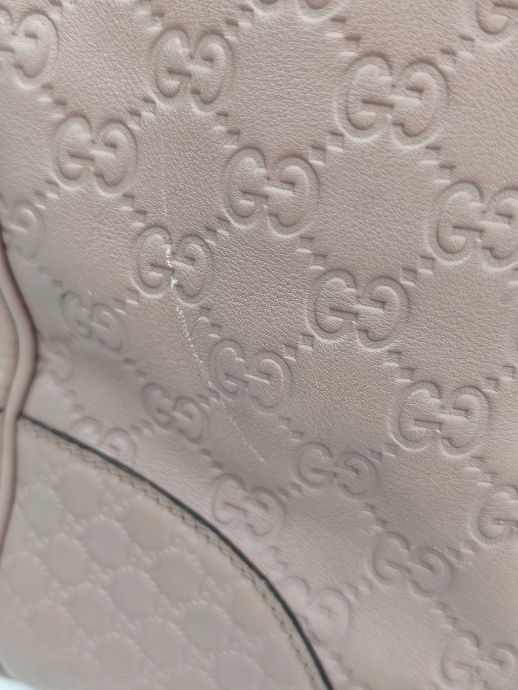 C2876 Gucci Tote Bag Guccissima Bree Tote | Pre-Owned Very Good Brown Guccissima Leather