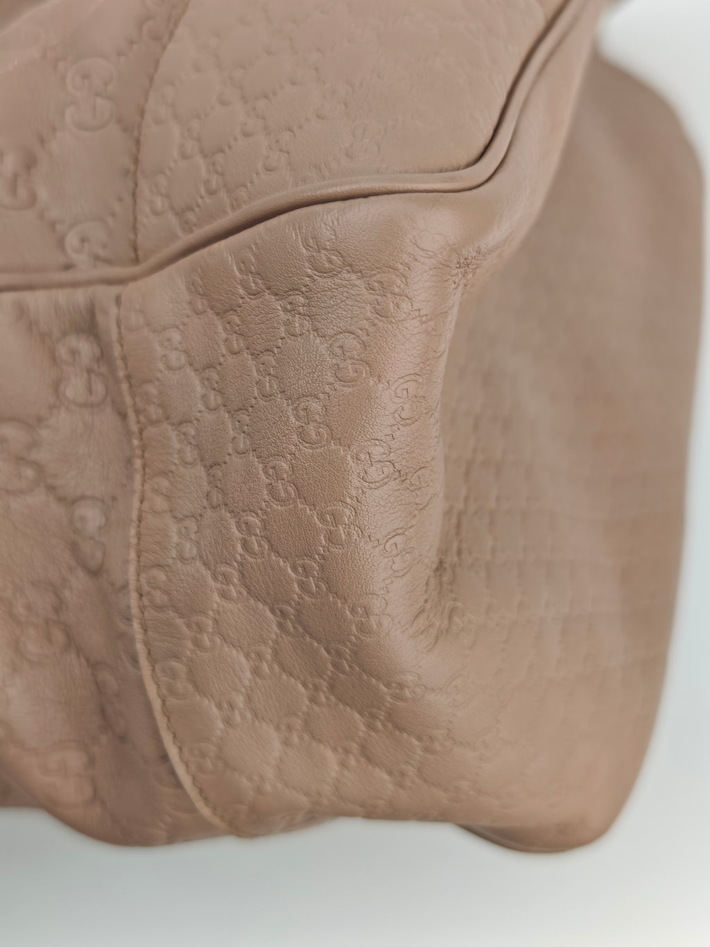 C2876 Gucci Tote Bag Guccissima Bree Tote | Pre-Owned Very Good Brown Guccissima Leather