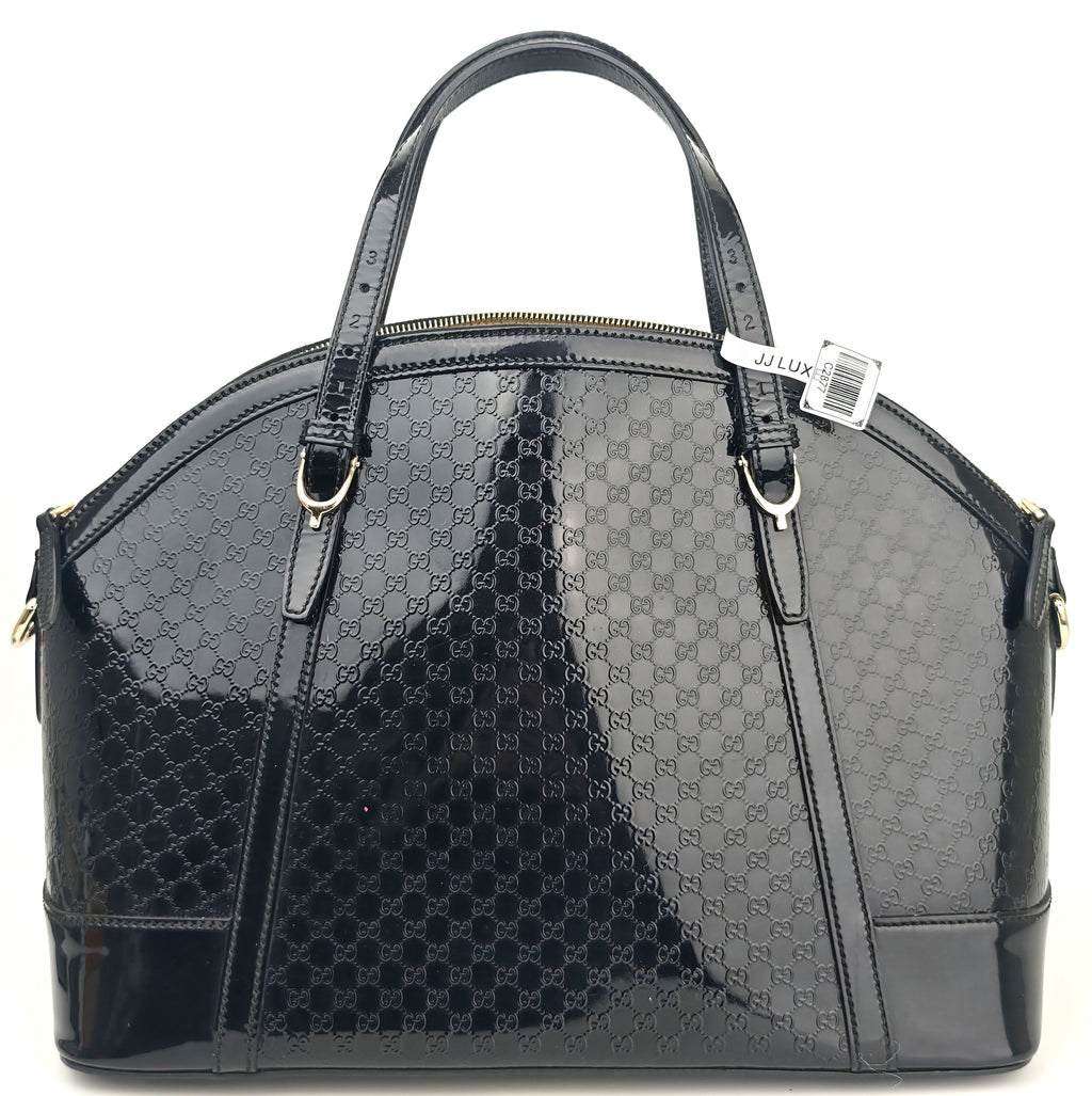 C2877 Gucci Top Handle Bag Microguccissima Patent Leather Dome Bag | Pre-Owned Very Good Brown Microguccissima Patent leather