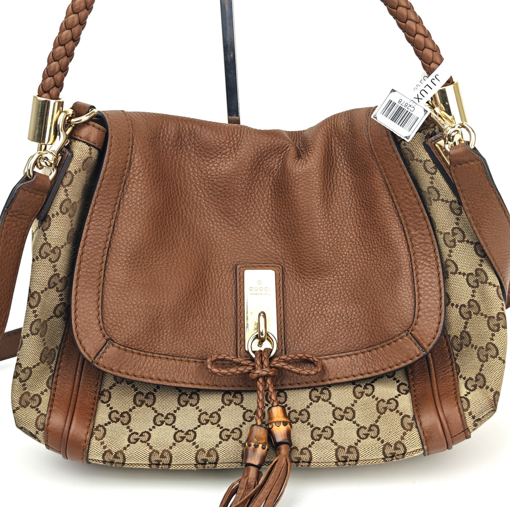 C2878 Gucci Shoulder Bag Bella Flap Satchel/Shoulder Bag | Pre-Owned Very Good