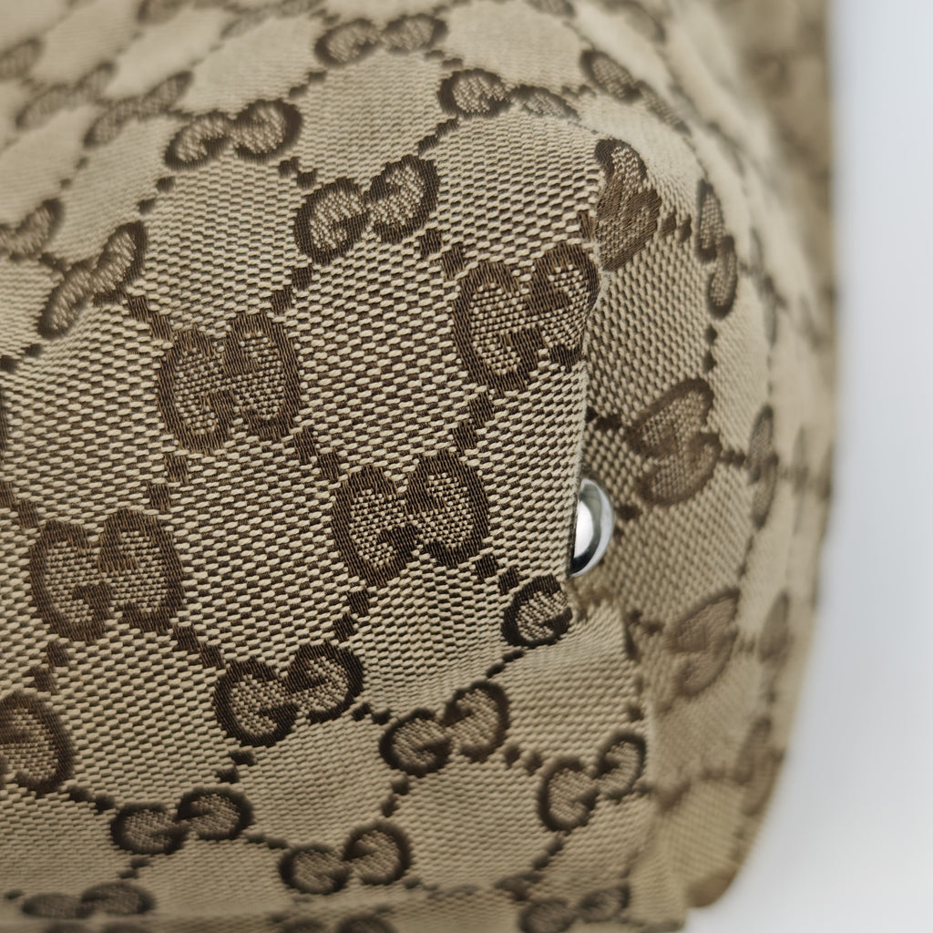 C2879 Gucci Shoulder Bag GG Canvas Sukey Tote | Pre-Owned Very Good Brown GG Canvas