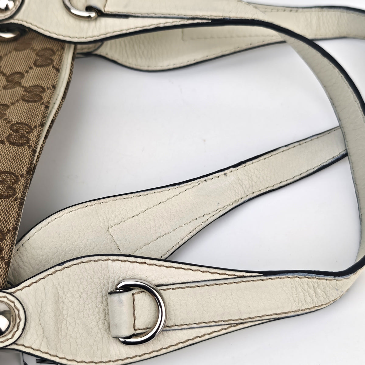 C2879 Gucci Shoulder Bag GG Canvas Sukey Tote | Pre-Owned Very Good Brown GG Canvas