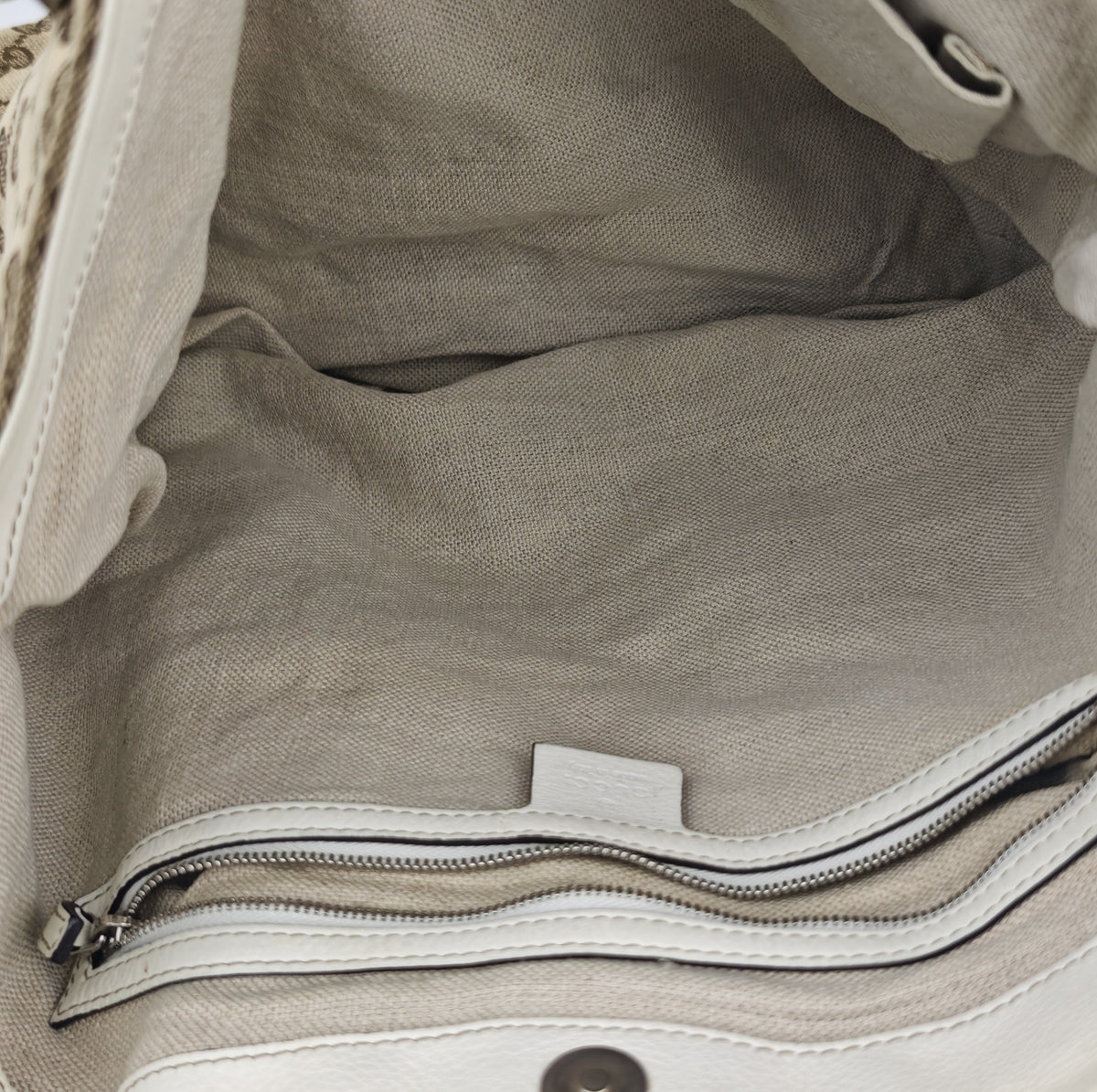 C2879 Gucci Shoulder Bag GG Canvas Sukey Tote | Pre-Owned Very Good Brown GG Canvas