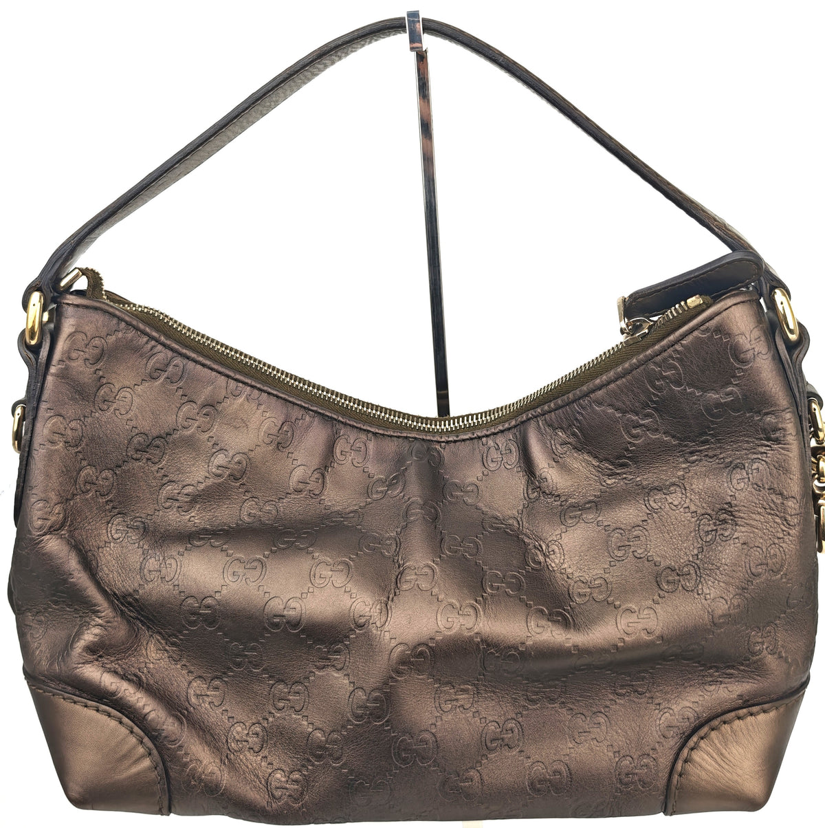 C2880 Gucci Shoulder Bag Guccissima Scarlett Hobo | Pre-Owned Very Good Brown Guccissima Leather