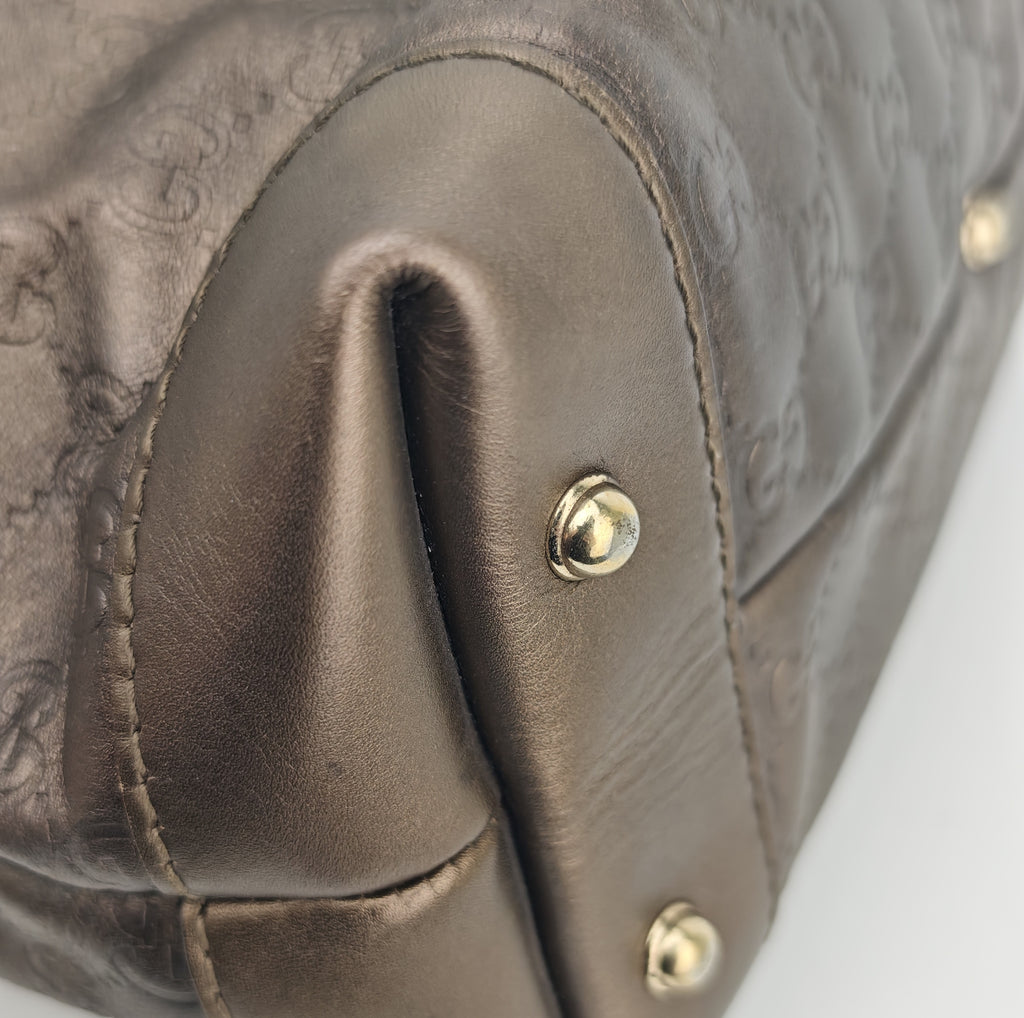 C2880 Gucci Shoulder Bag Guccissima Scarlett Hobo | Pre-Owned Very Good Brown Guccissima Leather